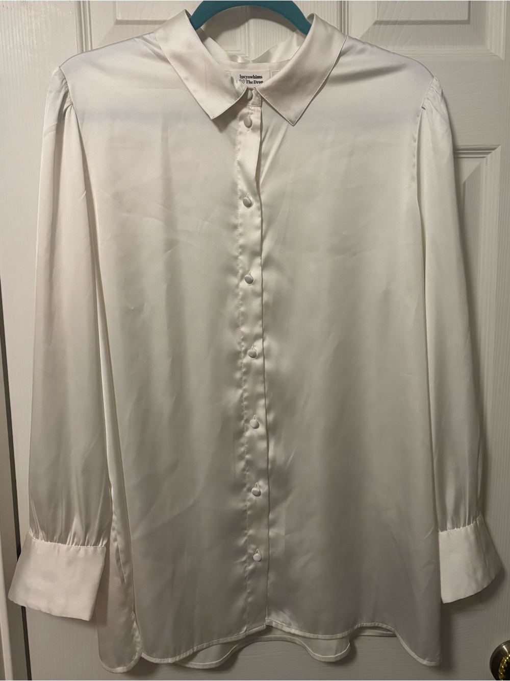 White Button-Up Blouse - Size L